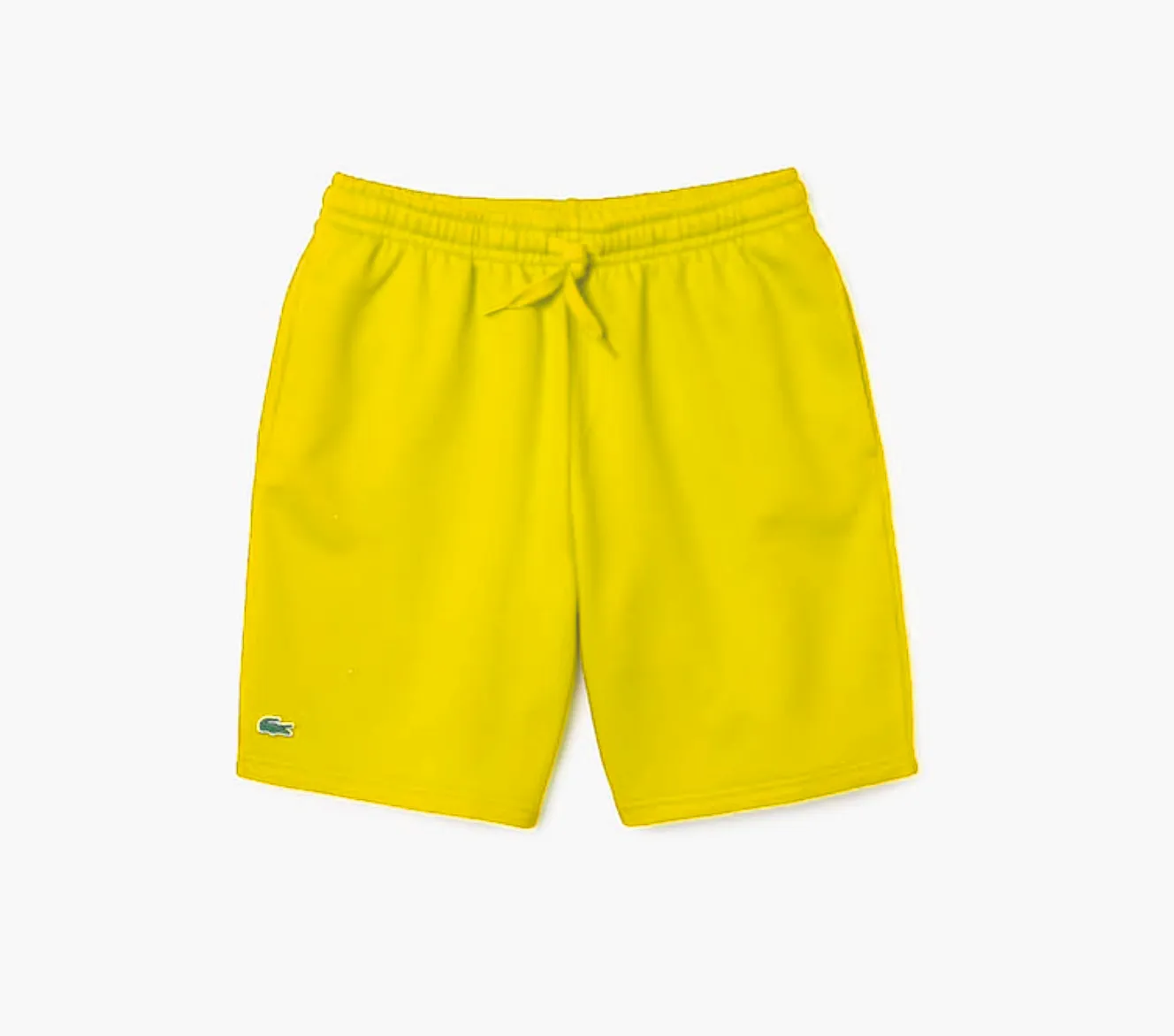 Lacoste Sport Tennis Fleece Shorts (Yellow) Tagless Labeling Regular Fit