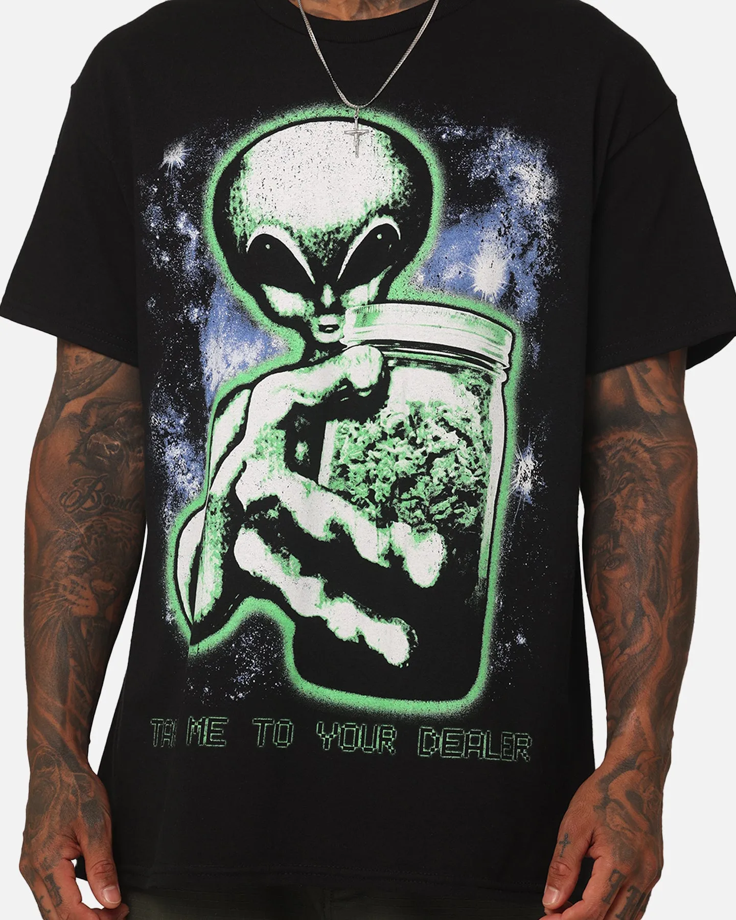 Goat Crew 420 Alien T-Shirt Black Casual Wearable
