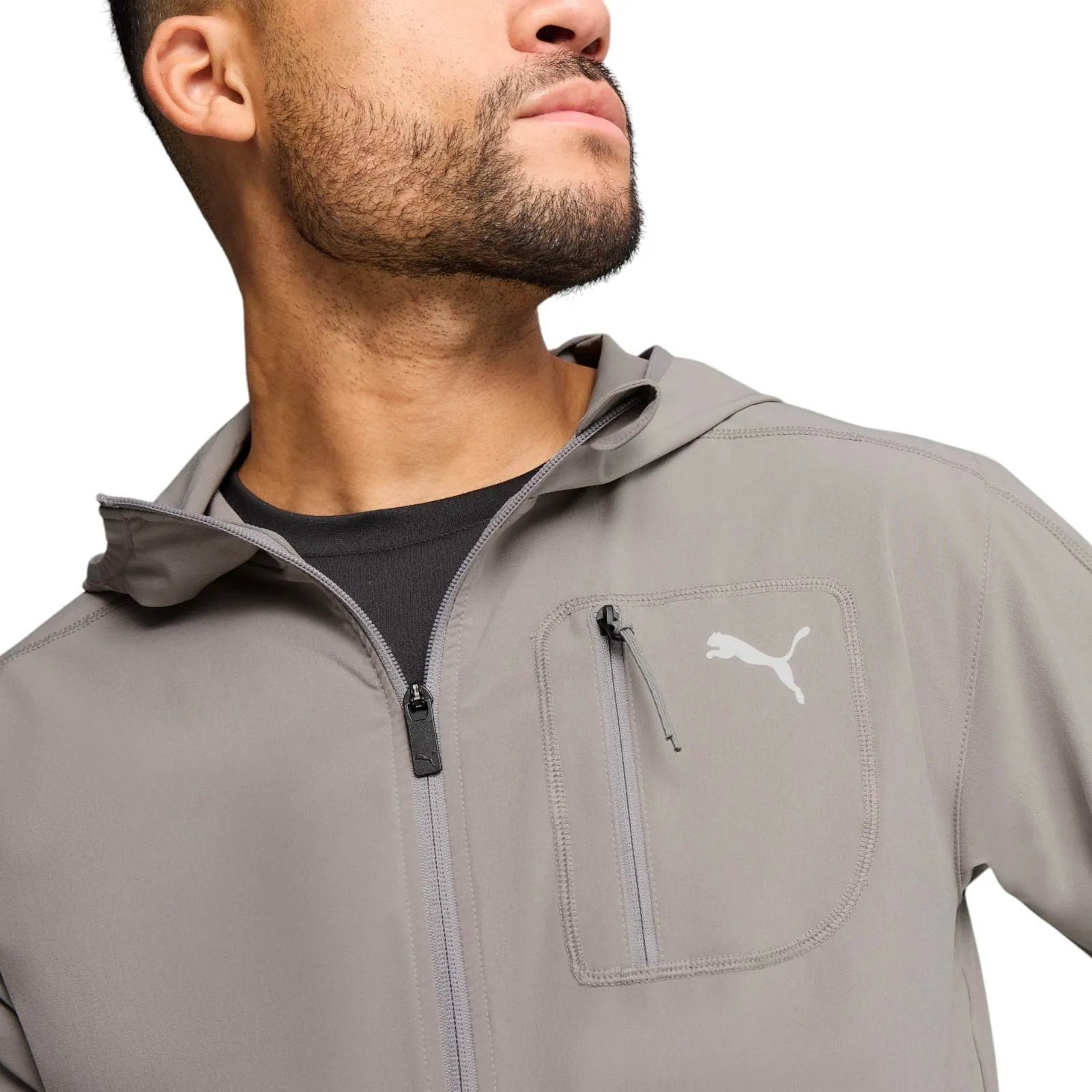 Performance Layer mountain scene Puma Flex Full-Zip Hooded Mens Woven Training Jacket