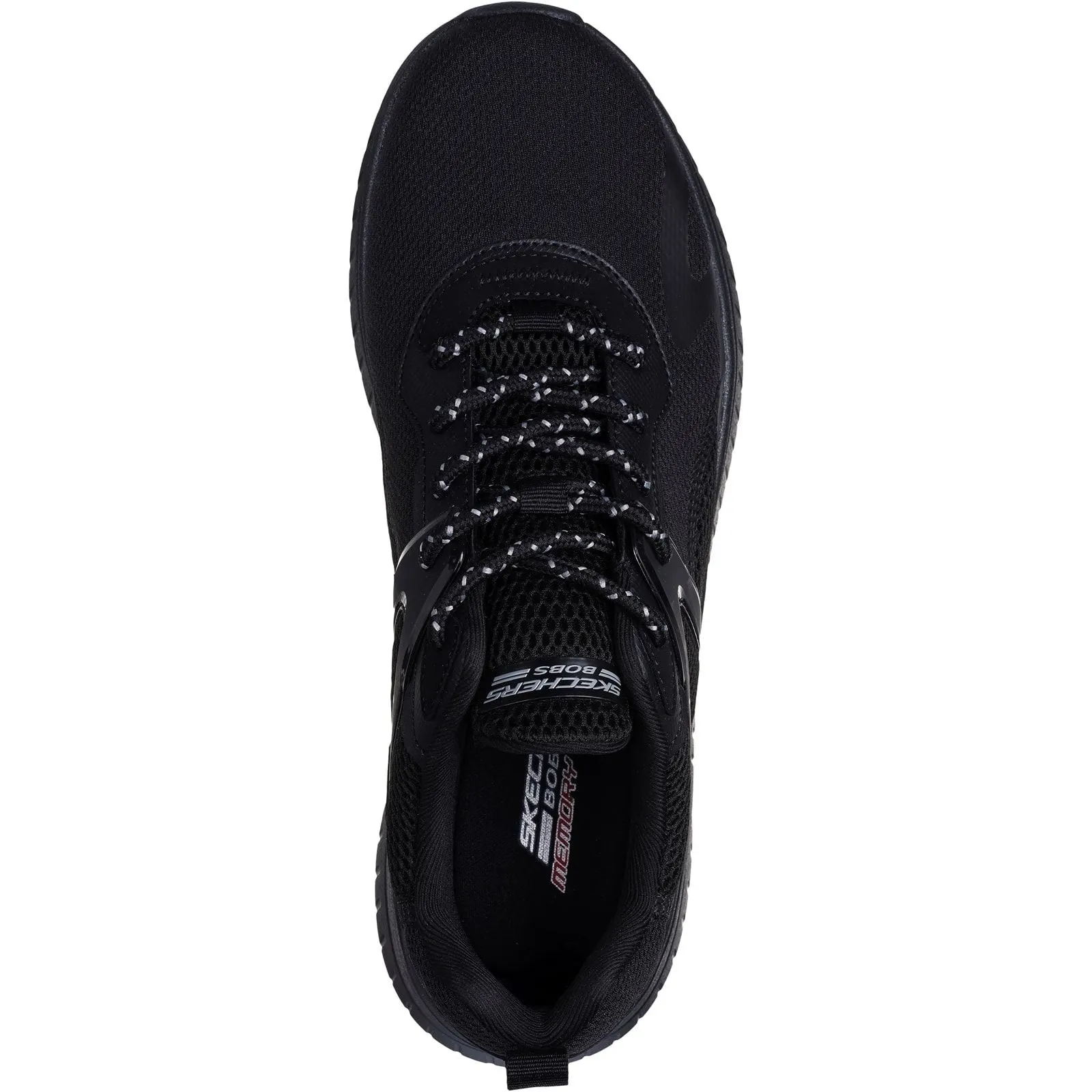 Skechers Mens Bobs Squad Chaos Elevated Drift Trainers Black Wide Path
