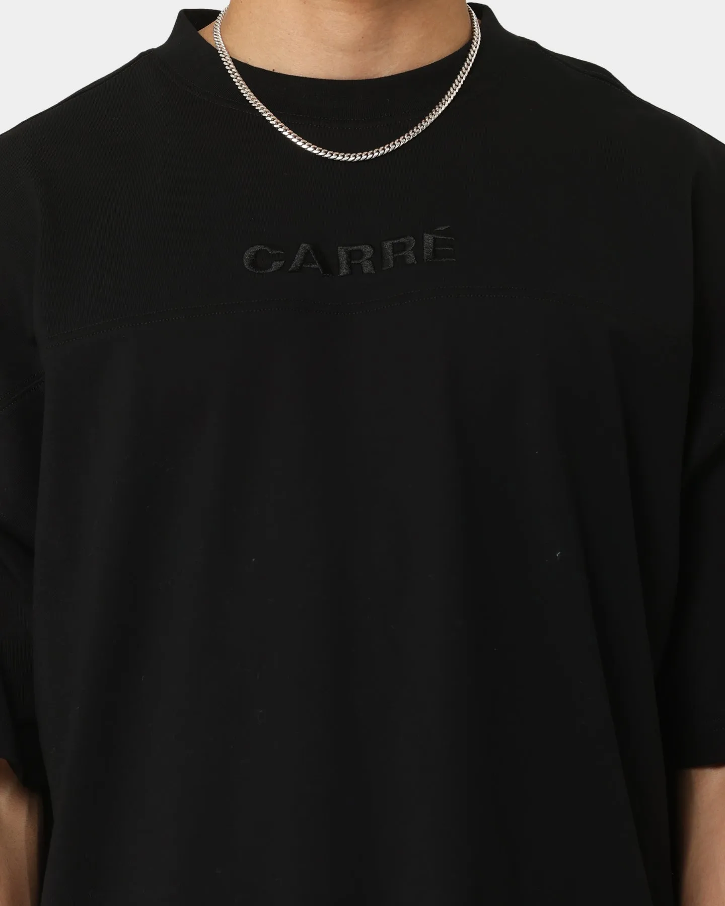 Fashion Ready Carr?? Grid Iron Oversized T-Shirt Black