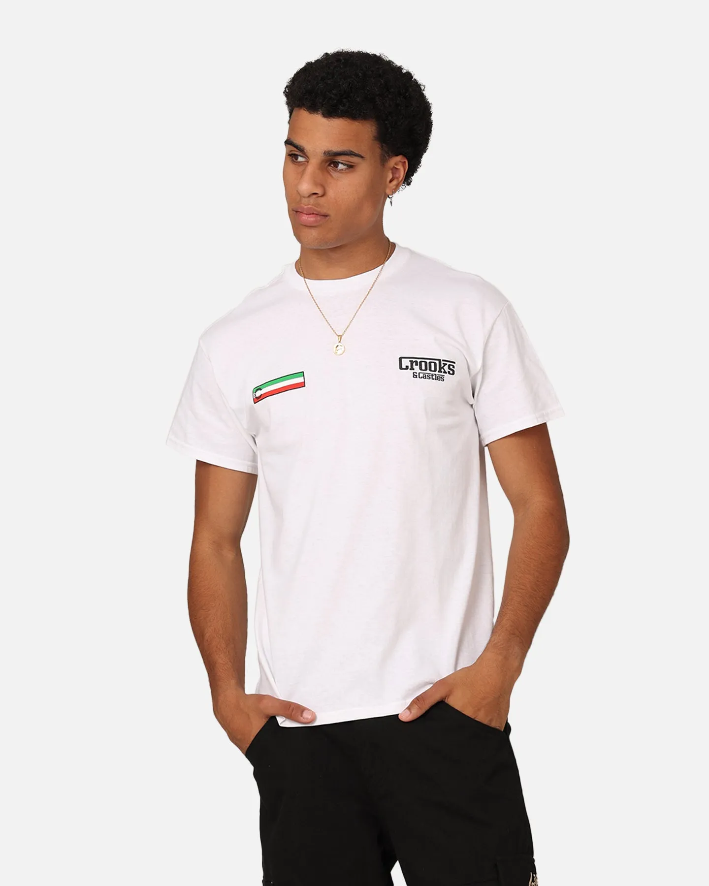 Crooks & Castles Rari T-Shirt White Relaxed Comfort Look