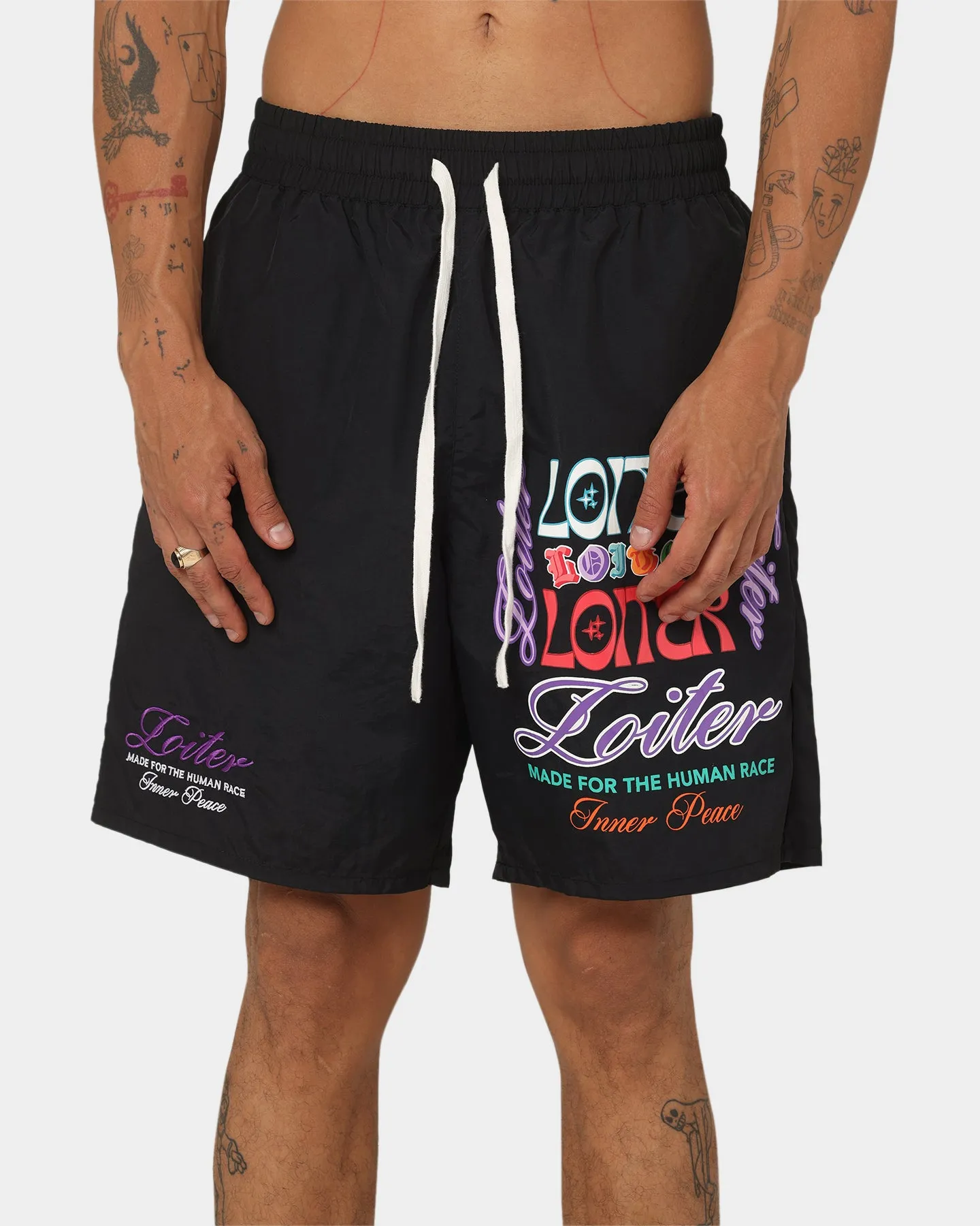 Loiter Forbidden Walk Shorts Black Active Movement Quick Wear