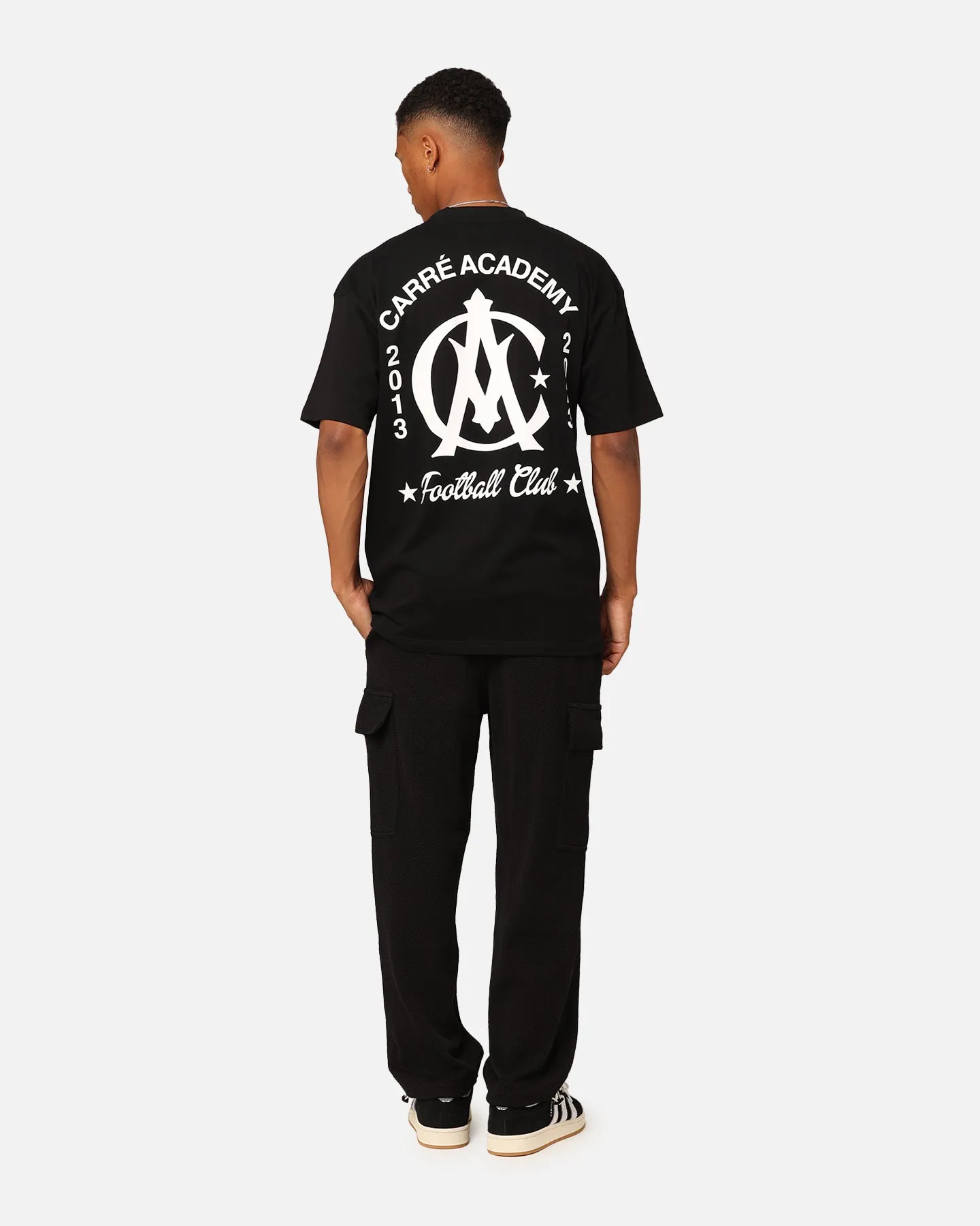 Casual Style EcoConscious Processing Carre Academy Crest T-Shirt Black