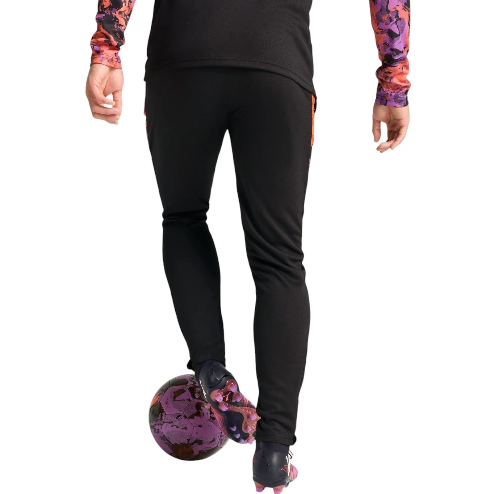 Contoured Silicone Gripper Elastic Free Cuff Options Puma Individual CUP Mens Football Training Pant