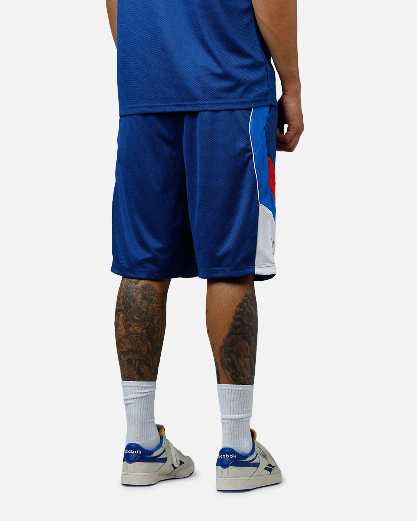 Puma X BMW MMS Shorts White/Blue Solid Color Hypoallergenic fabric