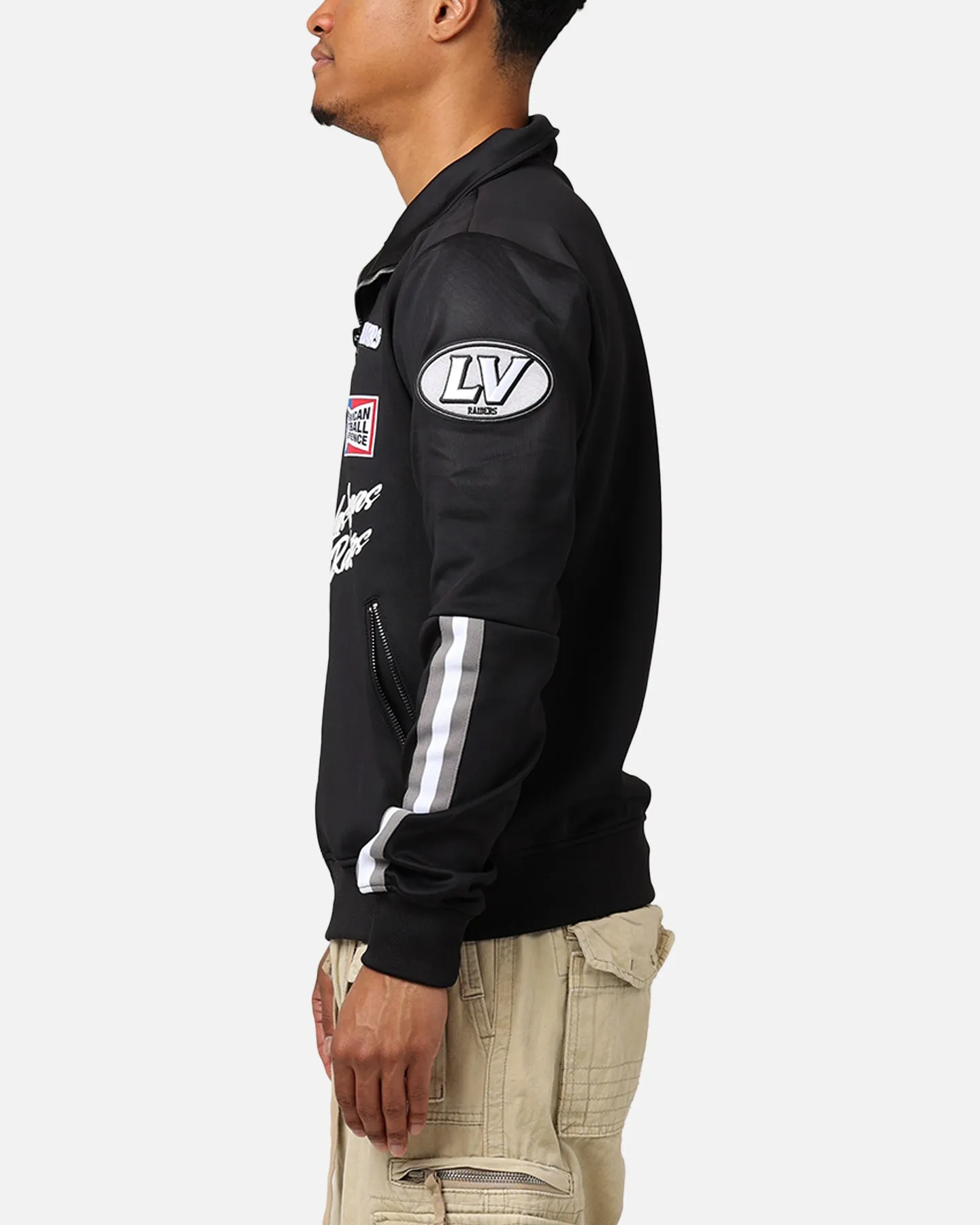 Pro Standard Las Vegas Raiders Fast Lane Track Jacket Black Crush