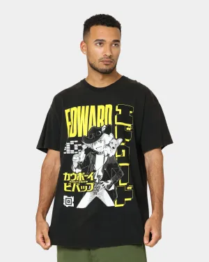 Fresh Style Trend Goat Crew X Cowboy Bebop Edward Vintage T-Shirt Washed Black