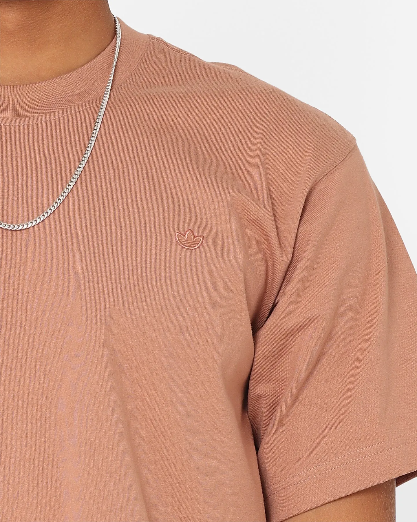 Adidas Adicolour Contempo T-Shirt Clay Strata Layered Collar Structure
