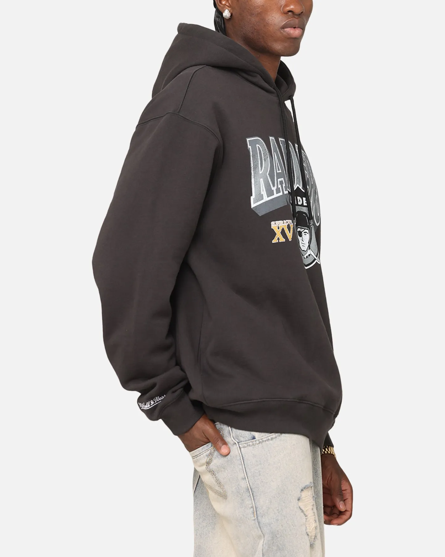petite clothing Sailing wear Mitchell & Ness Las Vegas Raiders Arch Hoodie Faded Black