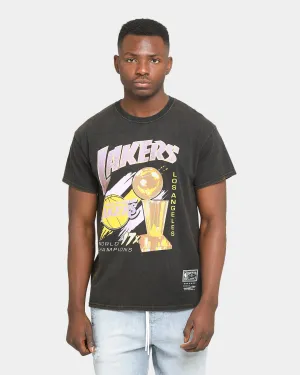 Mitchell & Ness Los Angeles Lakers 17 Times Champ T-Shirt Faded Black Non Shrink Material