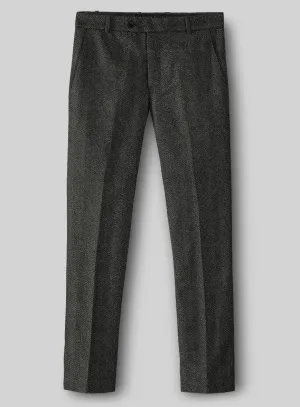 Timeless Design Wear Highlander Charcoal Herringbone Tweed Pants