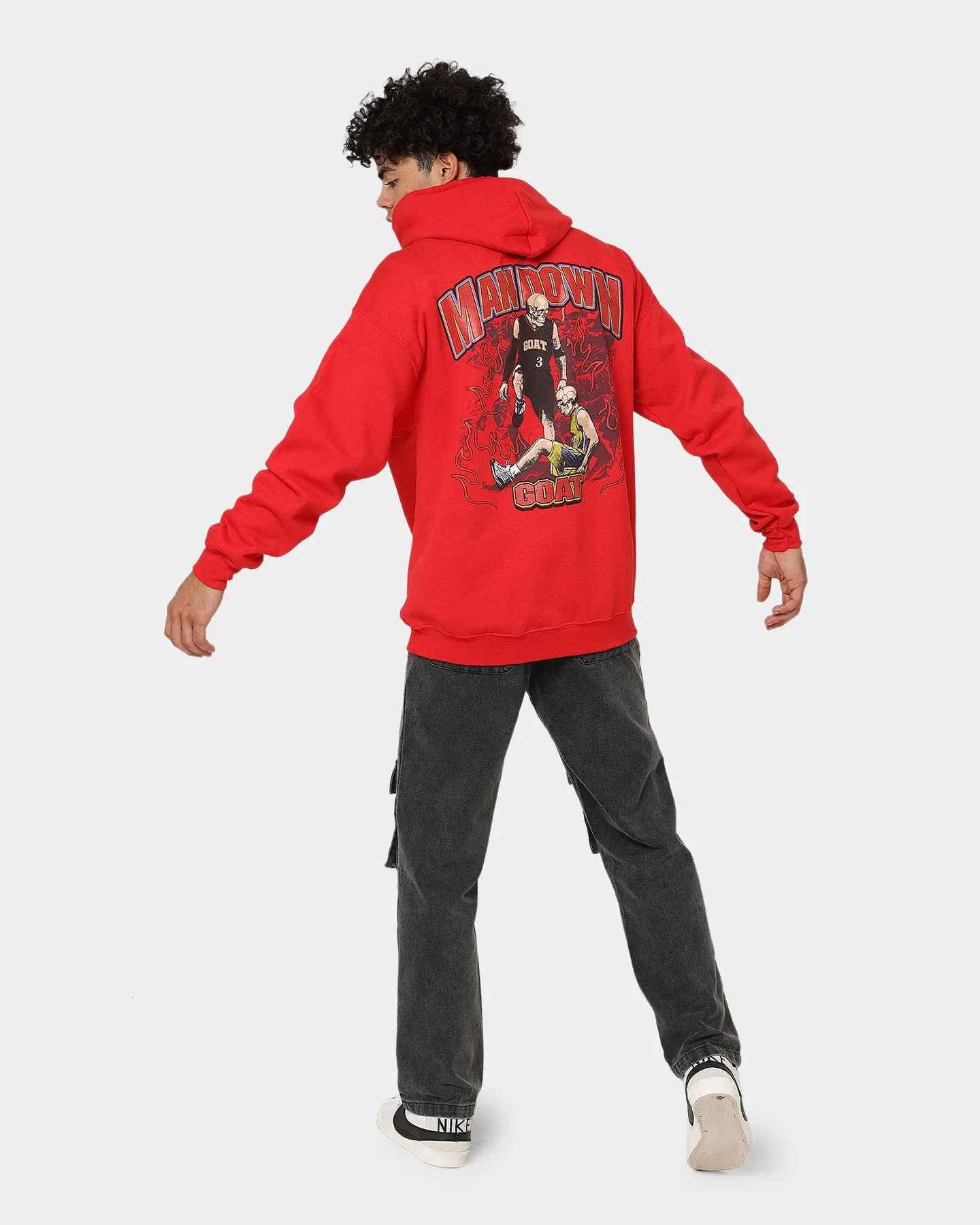 Goat Crew Man Down Hoodie Red Home improvement wear