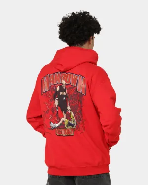 Goat Crew Man Down Hoodie Red Fashion Statement Lightweight Warmth