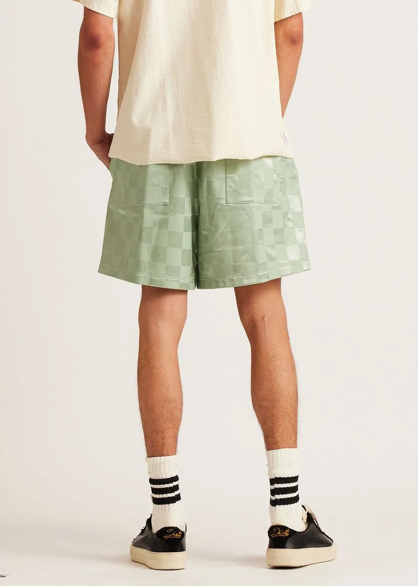 DSM Checkered Nylon Short-Sage QuickDry Technology Mom Soft