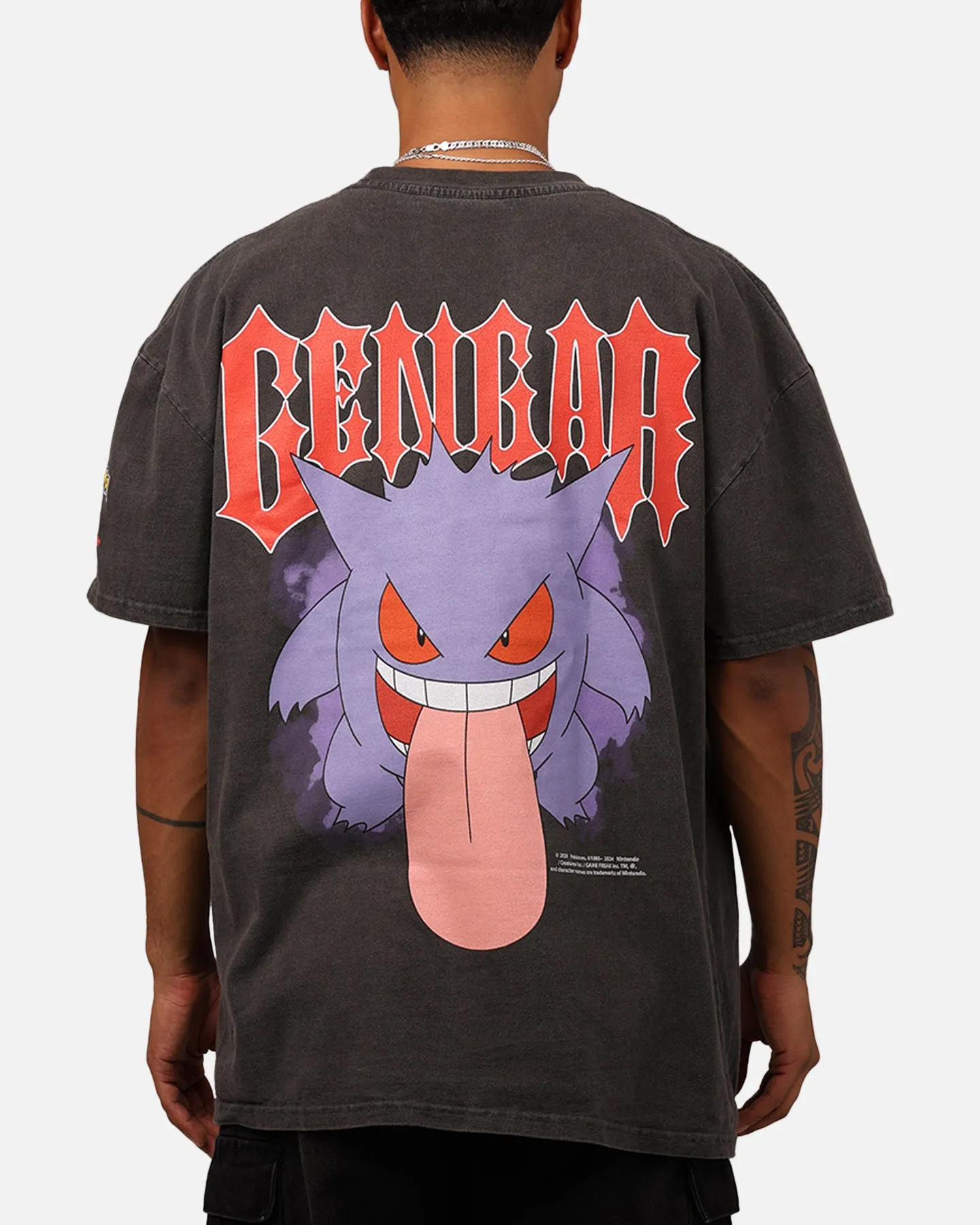 Pok??mon By Loiter Gengar Heavyweight T-Shirt Black Wash Non Restrictive Fit