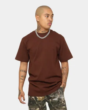 Non Iron Fabric Minimalist Design Shaka Wear Max Heavyweight Short Sleeve T-Shirt Brown