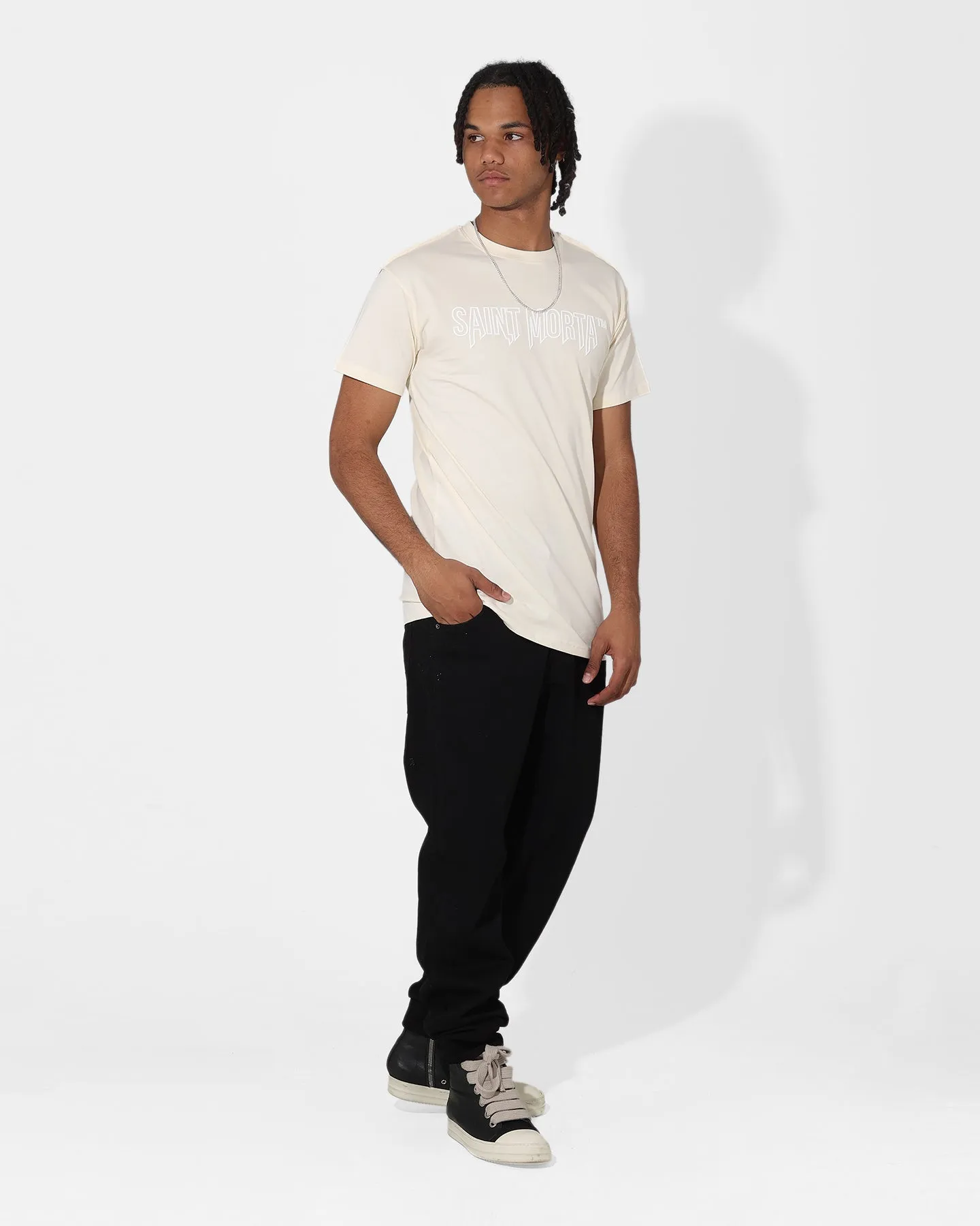 Matte Look Saint Morta Canal St Lafayette T-Shirt Off White