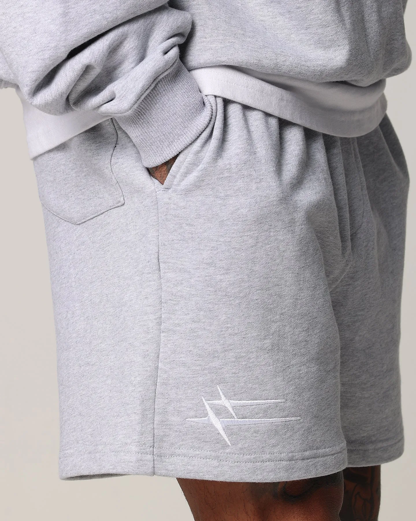 Balanced Fit Athletic Shorts Loiter Essential Spire Shorts Grey Marle