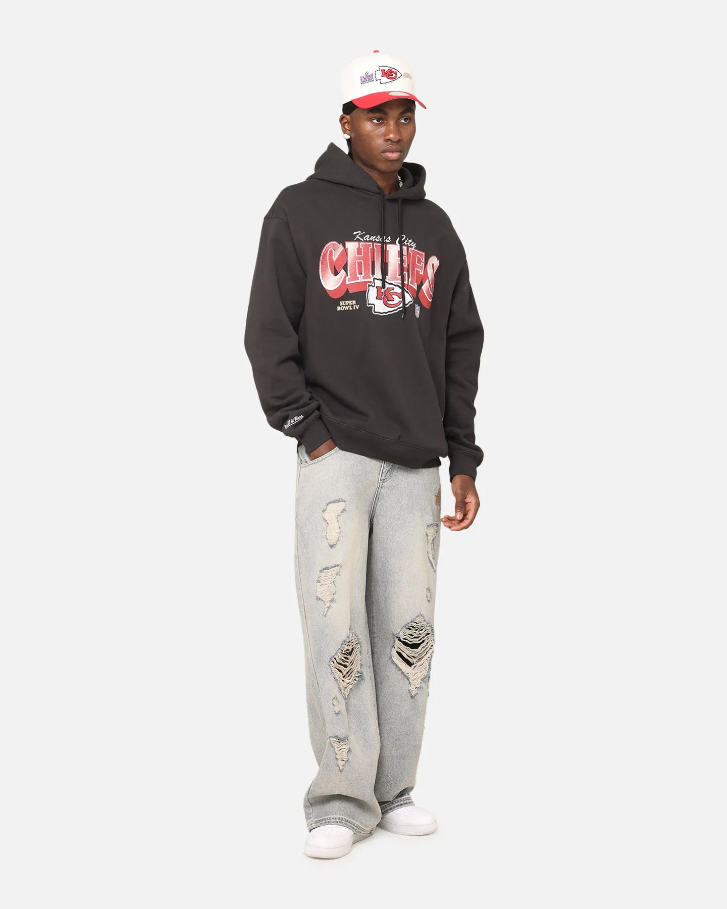 Hamster like Mitchell & Ness Kansas City Chiefs Arch Hoodie Faded Black