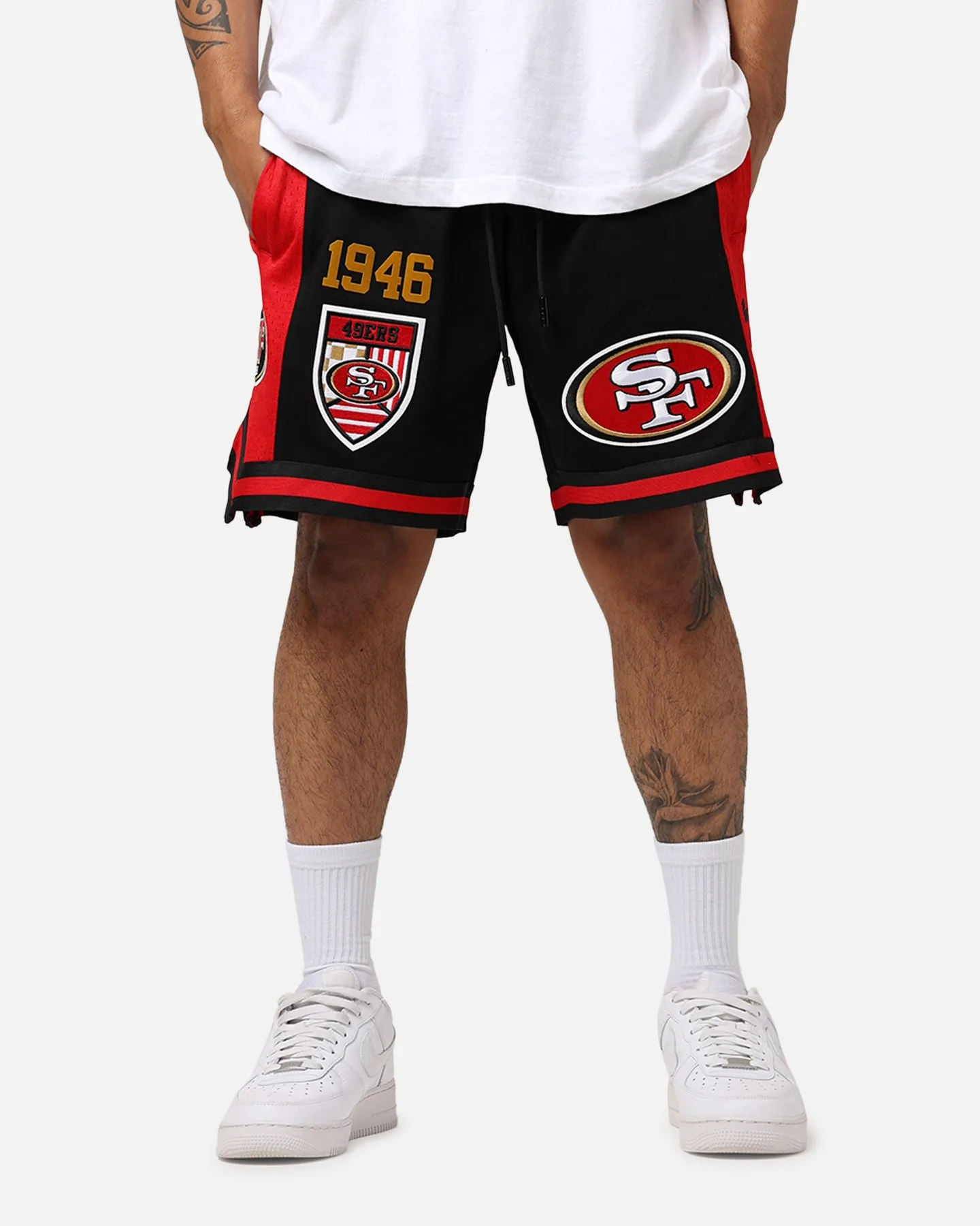 Pro Standard San Francisco 49ers Fast Lane 2.0 Shorts Black/Red Slim Look