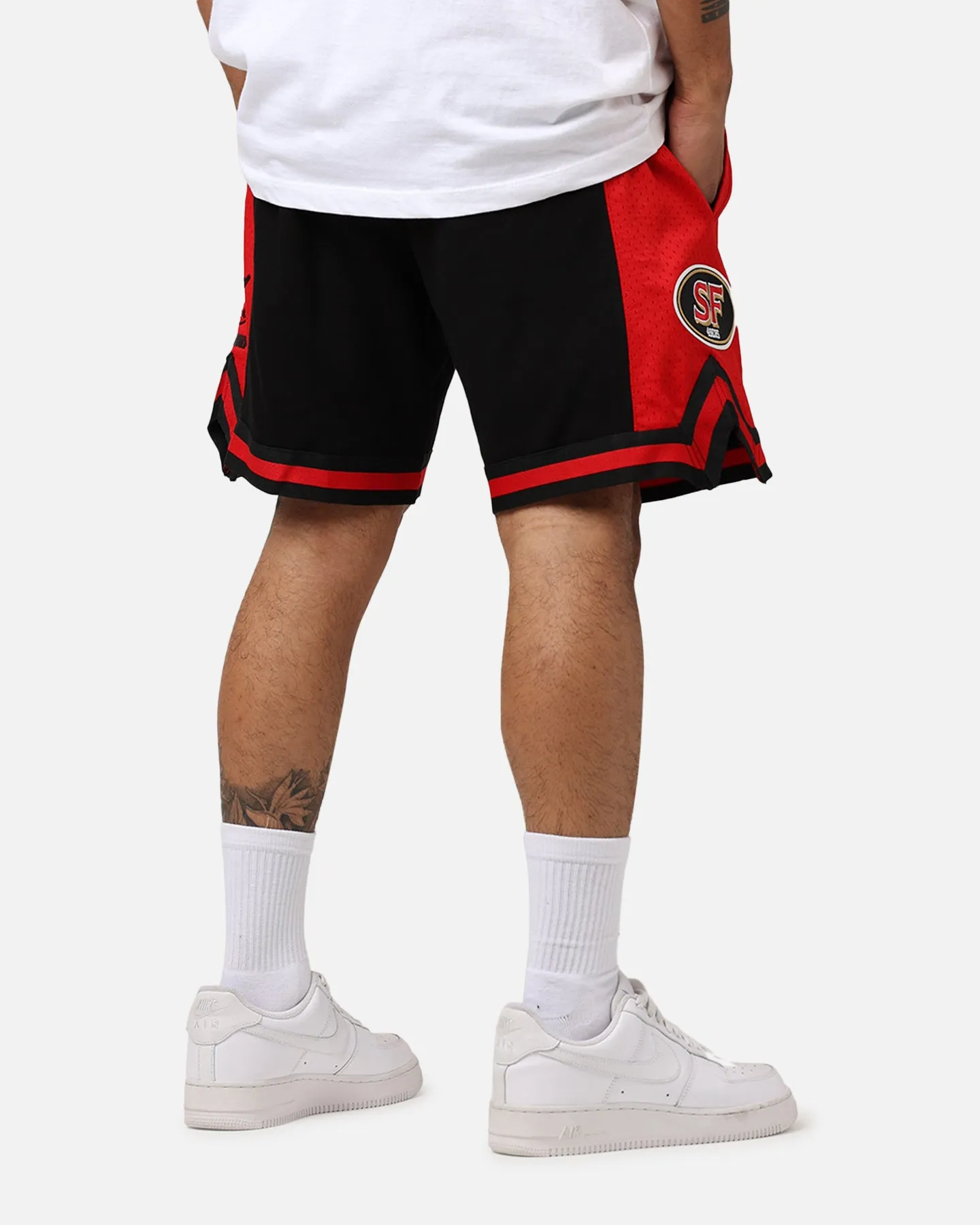 Pro Standard San Francisco 49ers Fast Lane 2.0 Shorts Black/Red Quick Drying Active Layer