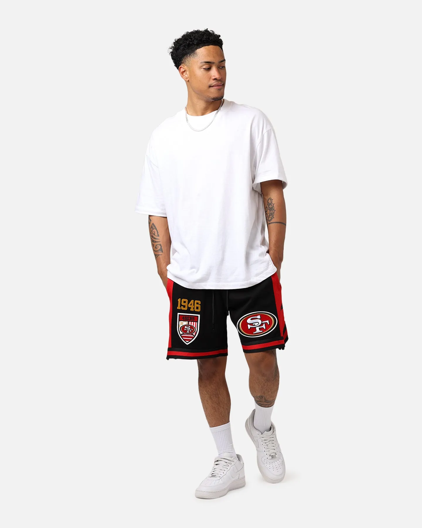 Pro Standard San Francisco 49ers Fast Lane 2.0 Shorts Black/Red snowboarding apparel