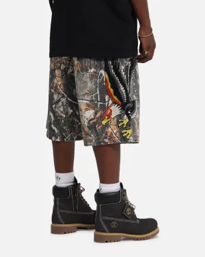 AbrasionGuardTape Wrinkle Resistant Finish Ed Hardy Eagle Jorts Real Tree Camo