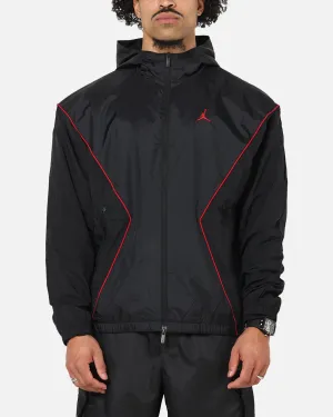 Loop Fastened Hood Weatherproof Seams Jordan Brooklyn Draft Jacket Black/Black/Red