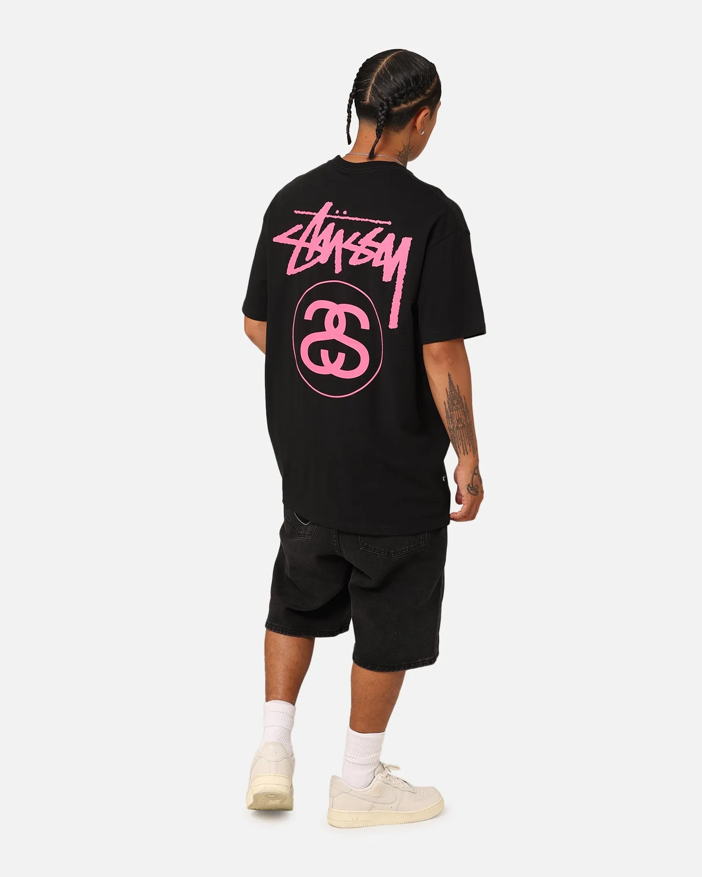 insulated Perfect for Workouts Stussy SS Link T-Shirt Black/Pink