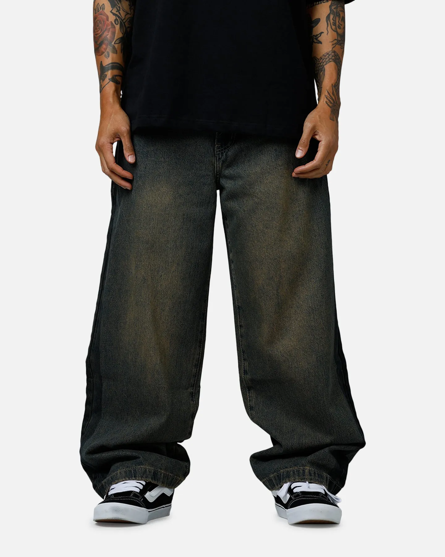 Gusseted Crotch Saint Morta Amplus Rodeo Drive Recon Jeans Dirty Blue