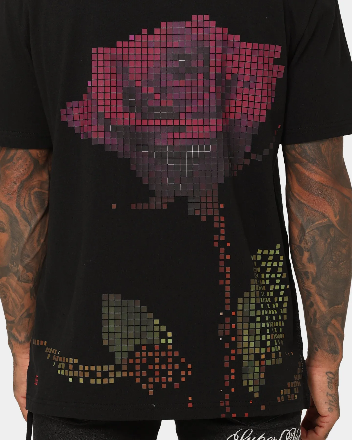 Ksubi Pixel Kash Short Sleeve T-Shirt Jet Black Formal Style