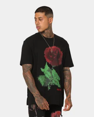 Minimal Comfort Style Tagless Design Ksubi Pixel Kash Short Sleeve T-Shirt Jet Black