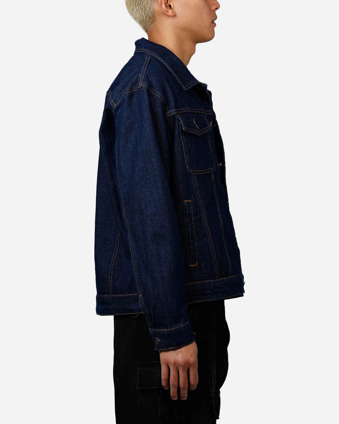 Defend Saint Morta Boxy Denim Jacket Indigo/Tan