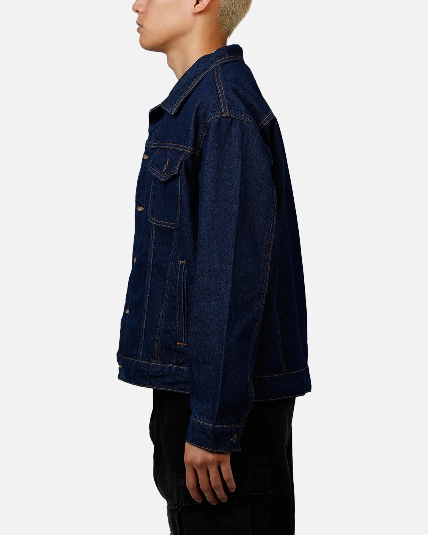 Activewear Saint Morta Boxy Denim Jacket Indigo/Tan