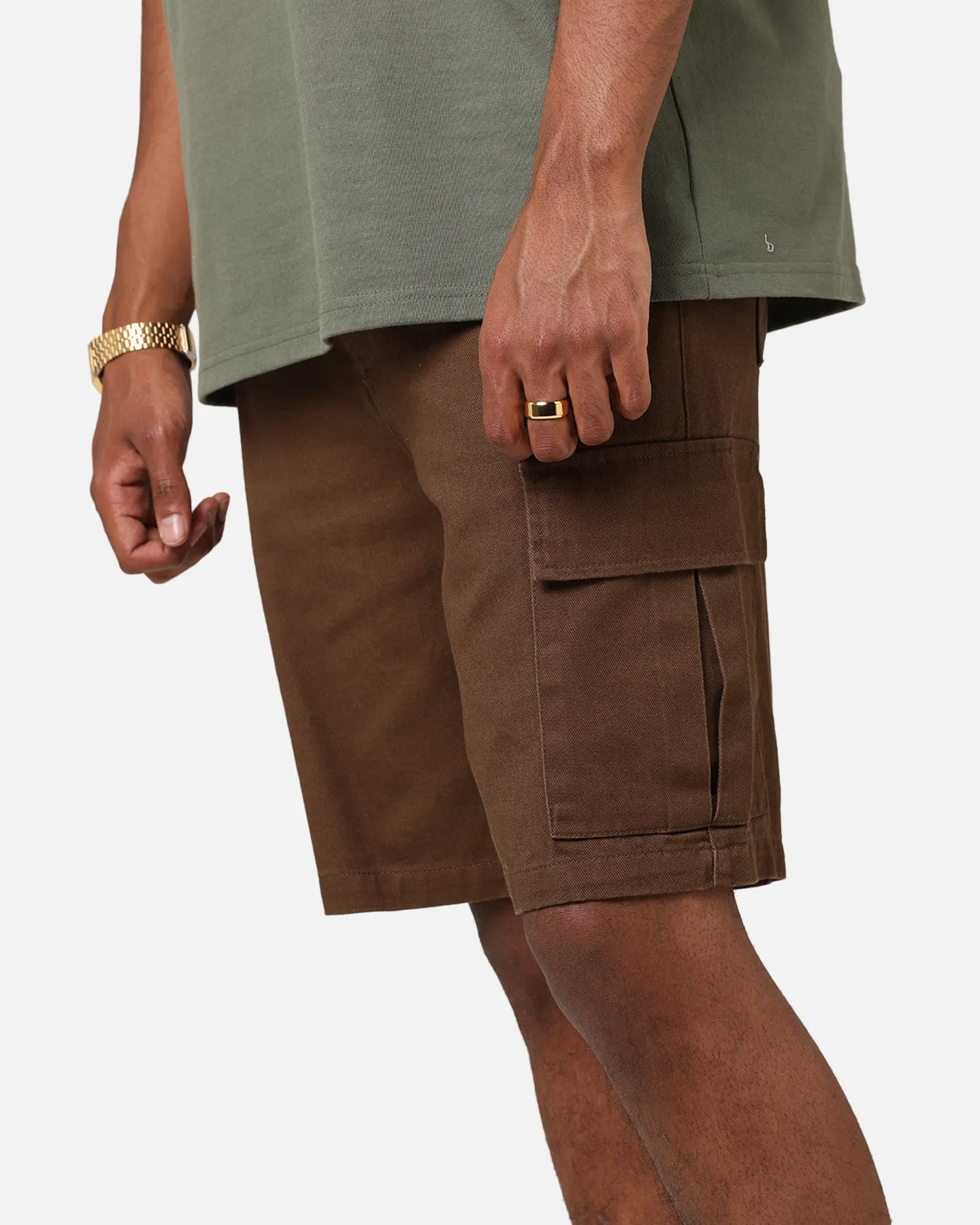 Minimal Waist Day Trip Wear XXIII Jordy Cargo Shorts Dark Brown