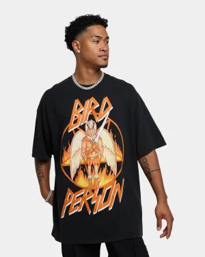 Goat Crew X Rick And Morty Bird Person Vintage T-Shirt Black Wash Chic Outfit