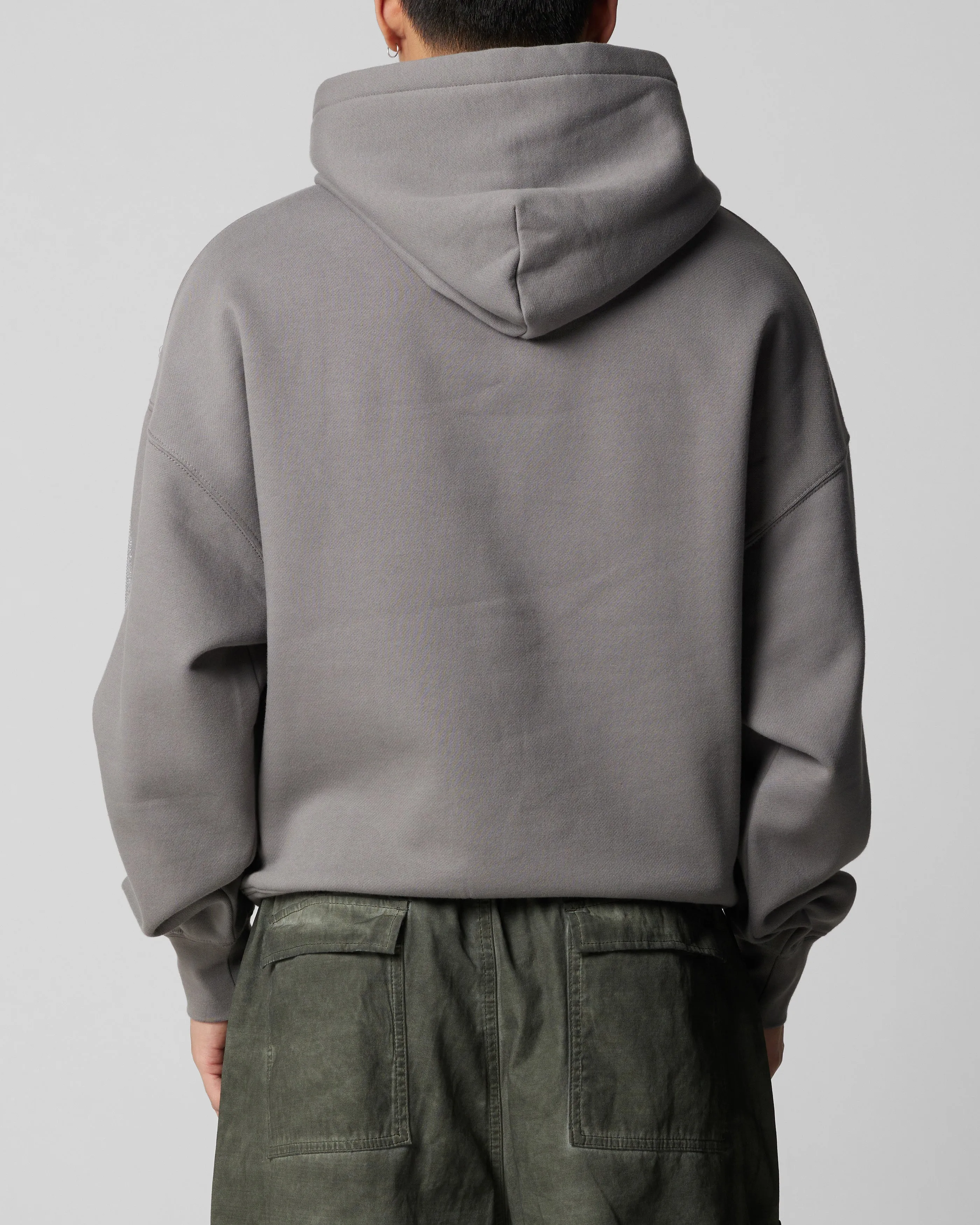 Lightweight Warmth Loiter Atlantic Rhinestone Hoodie Charcoal