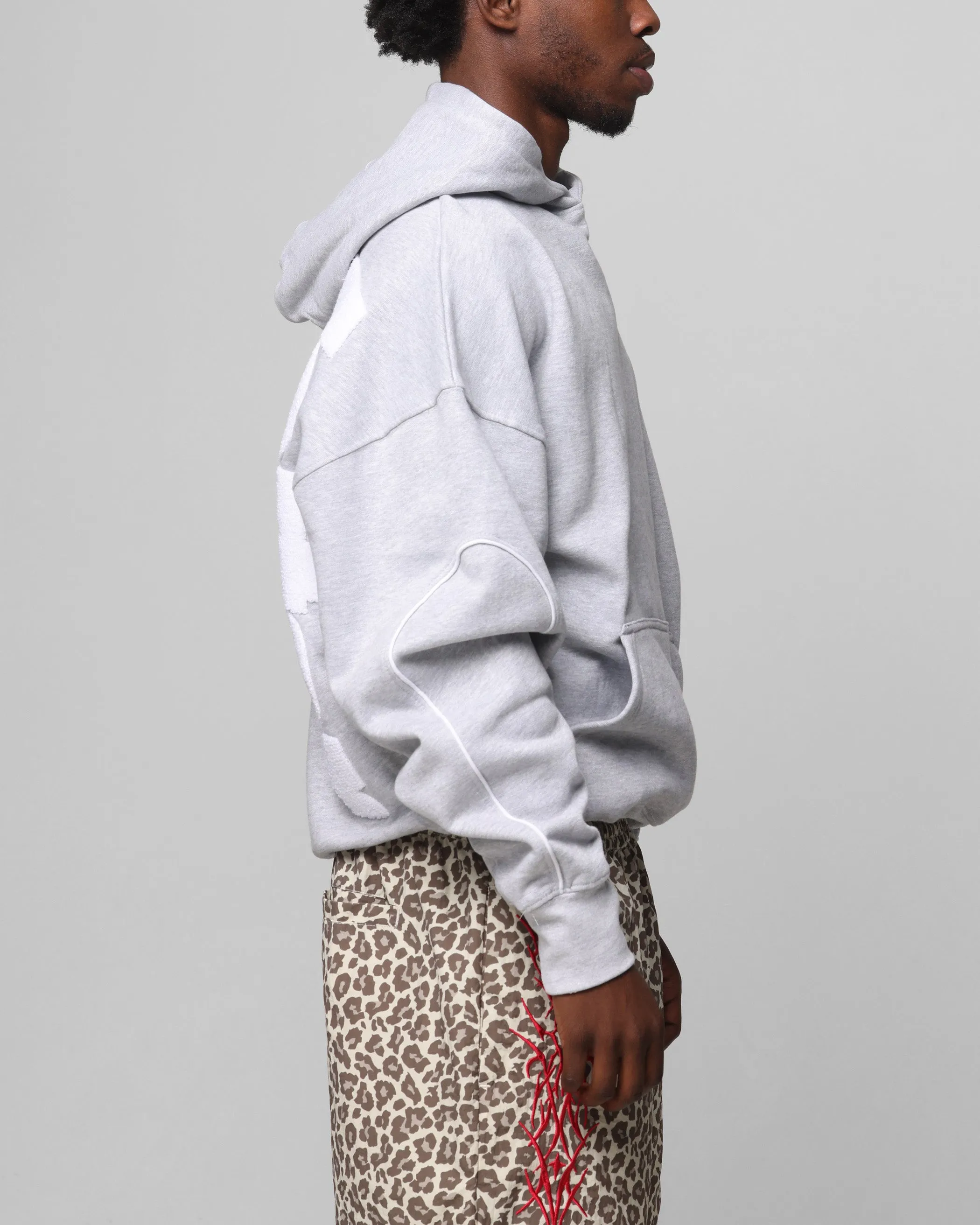 Loiter Pin Line Premium Hoodie Grey Marle Street Comfort