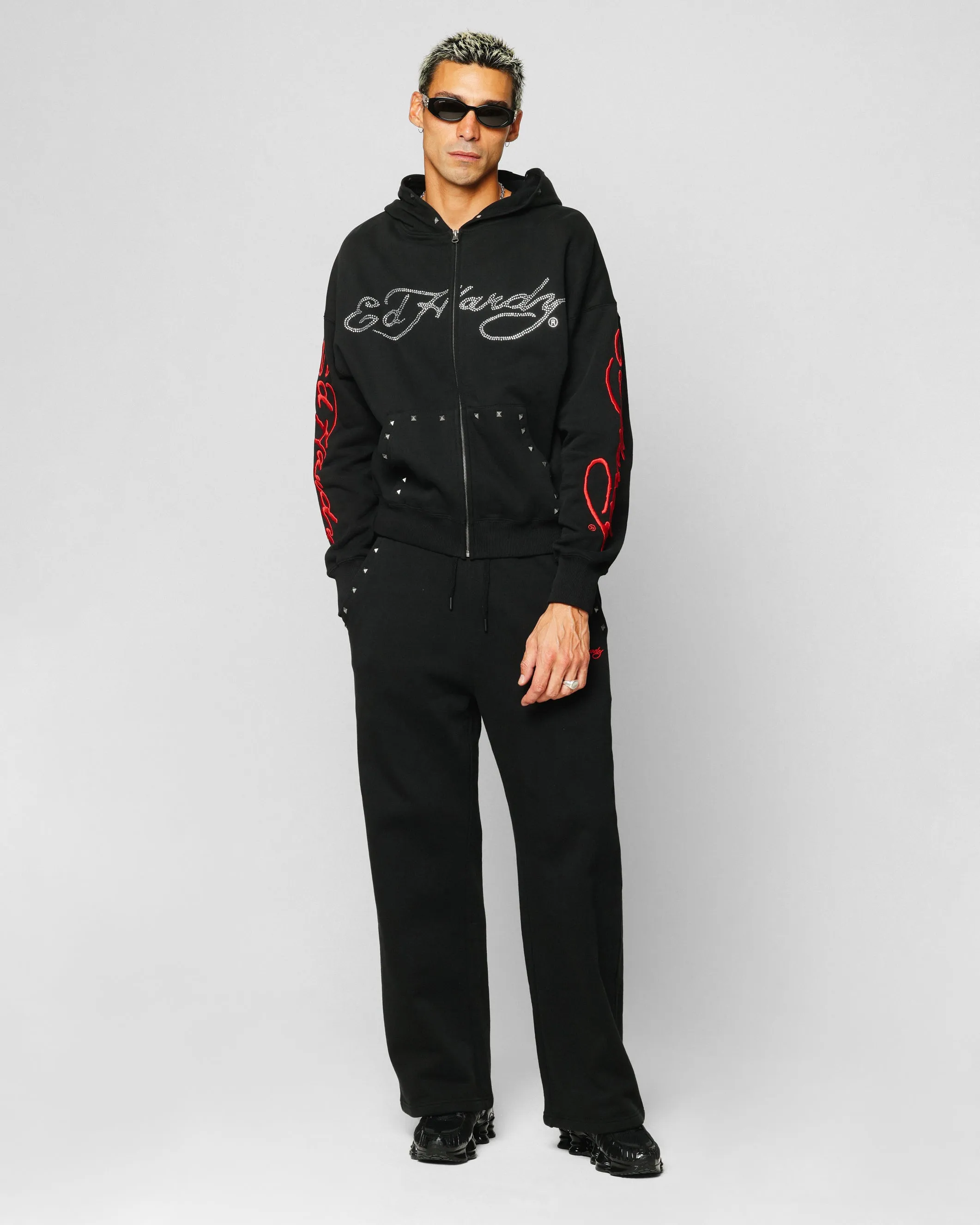 No Snag Zipper Ed Hardy Ed Hardy Hoodie Black