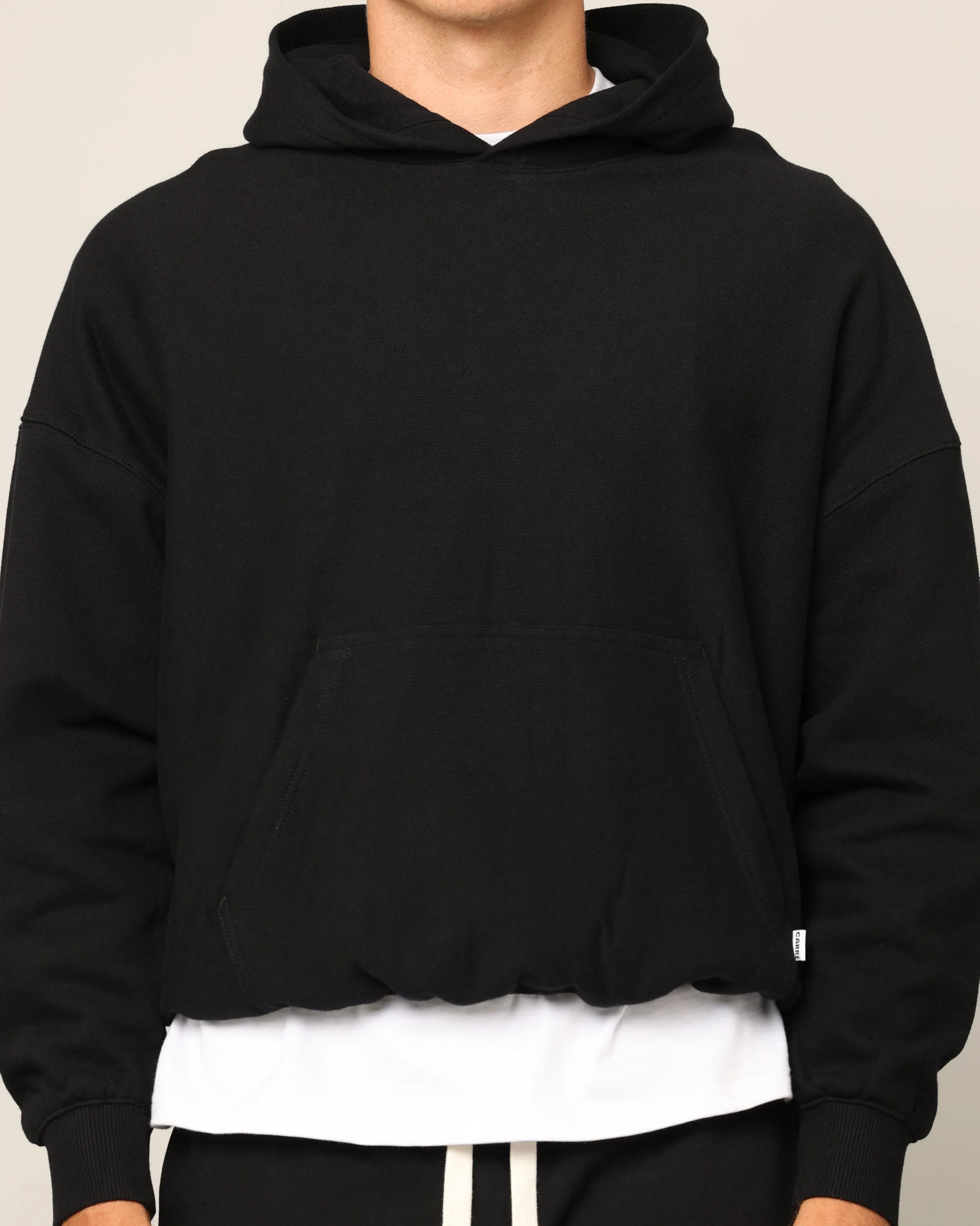 Yak like Low Carbon Carr?? Blanc Oversized Hoodie Black