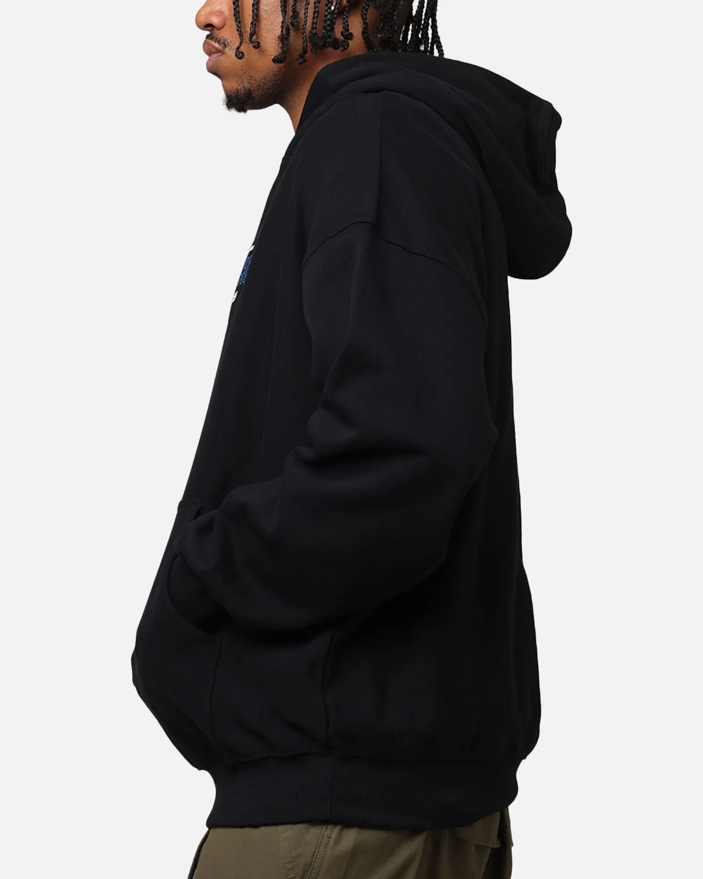 The Anti Order Freedom Boxy Hoodie Black Waffle Knit Texture Subtle pattern