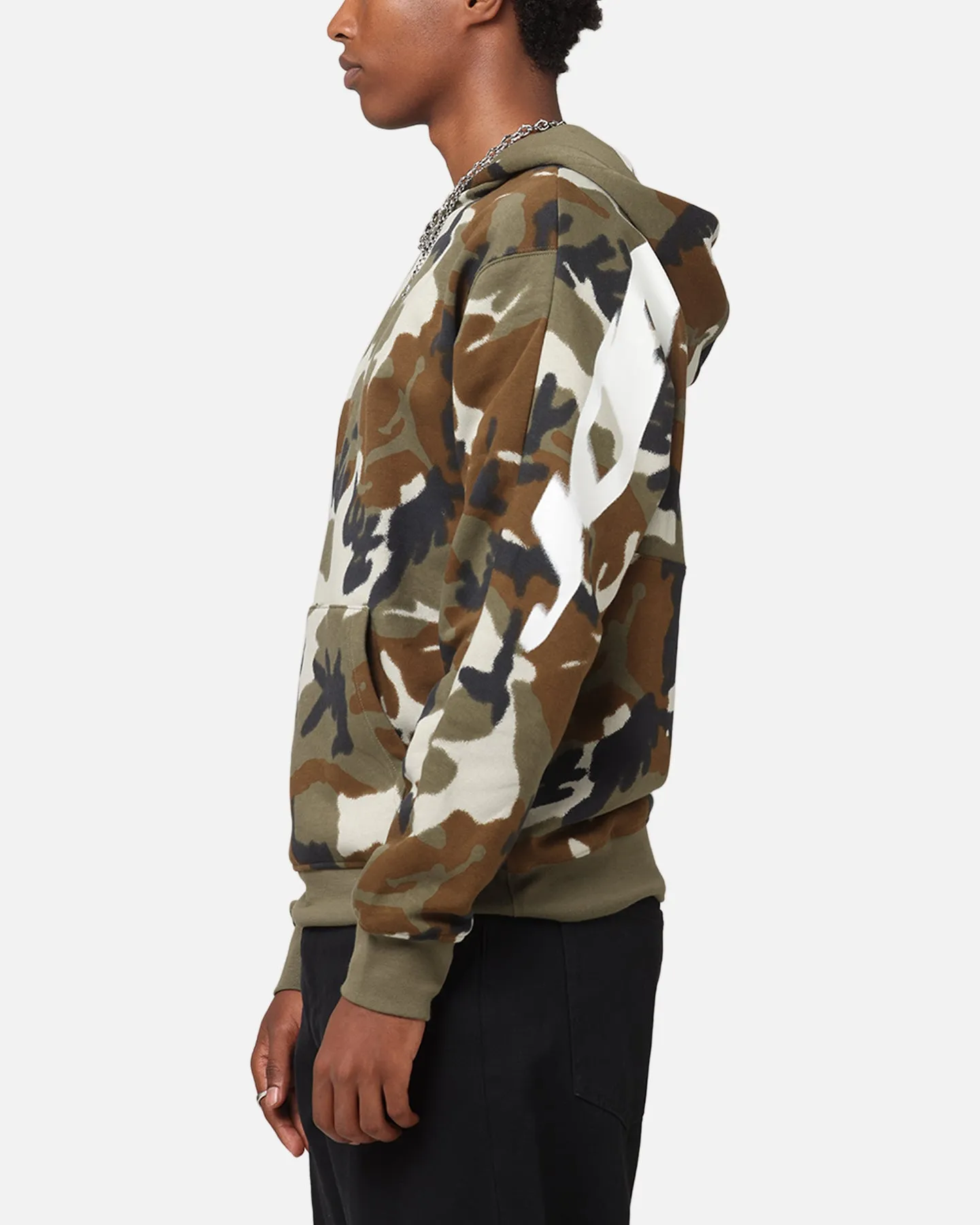 Jordan Jumpman MVP Statement Camo Pullover Hoodie Light Olive City Smart spandex blend