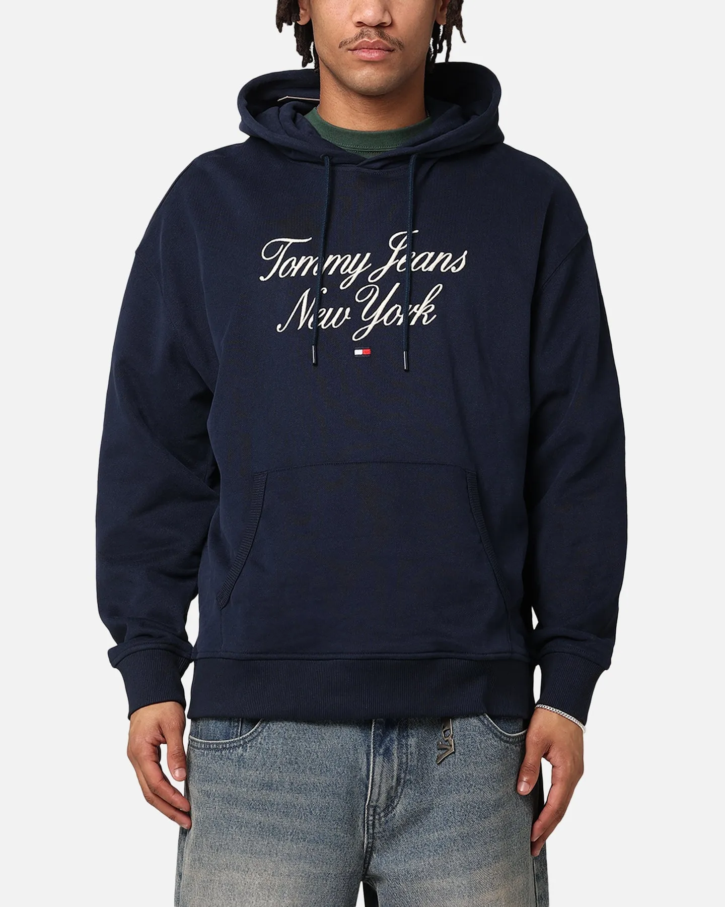 Dad Uniform Tommy Jeans TJM Luxe Serif Relax Hoodie Dark Night Navy