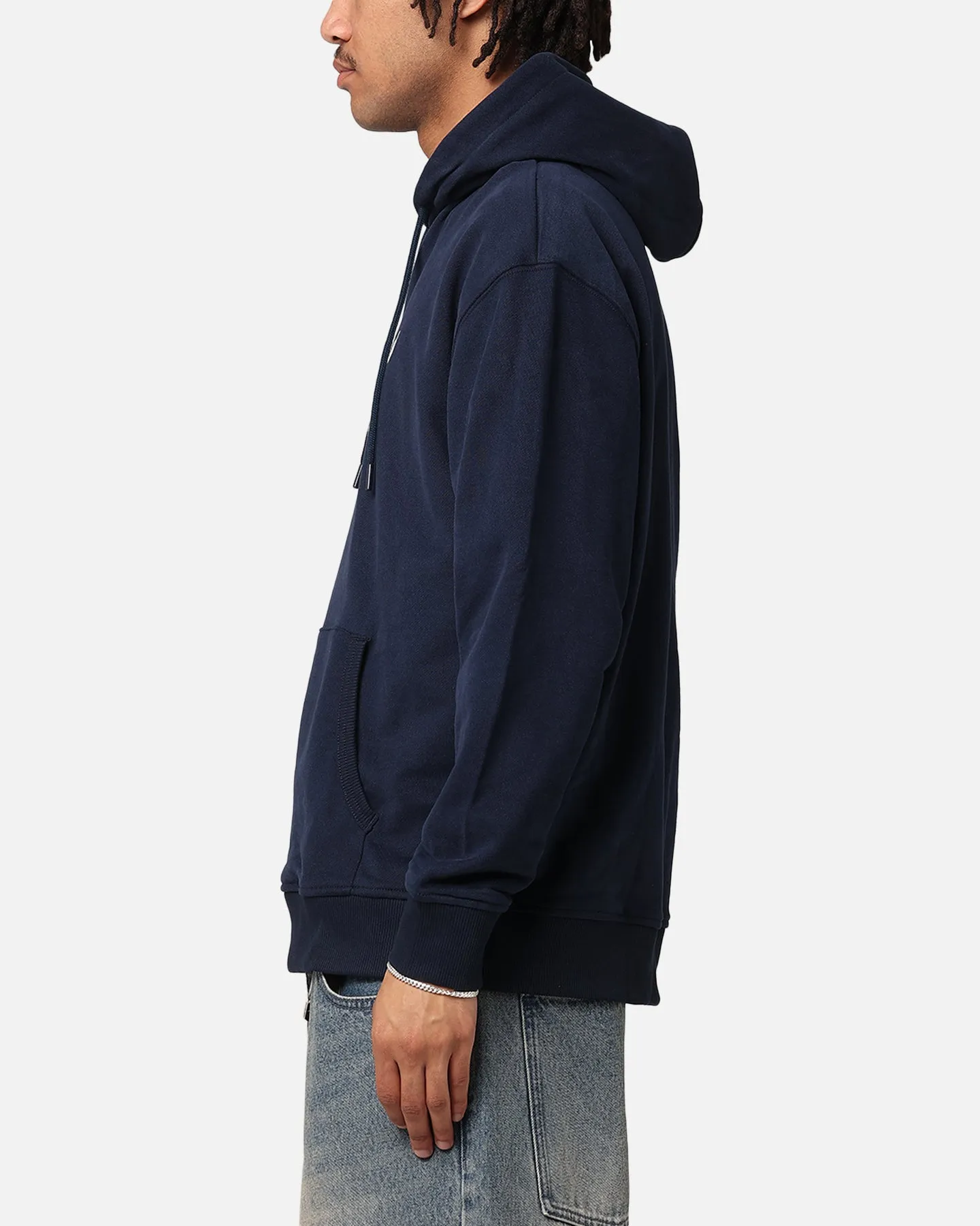 Tommy Jeans TJM Luxe Serif Relax Hoodie Dark Night Navy Errand Ready Double Layered Hood