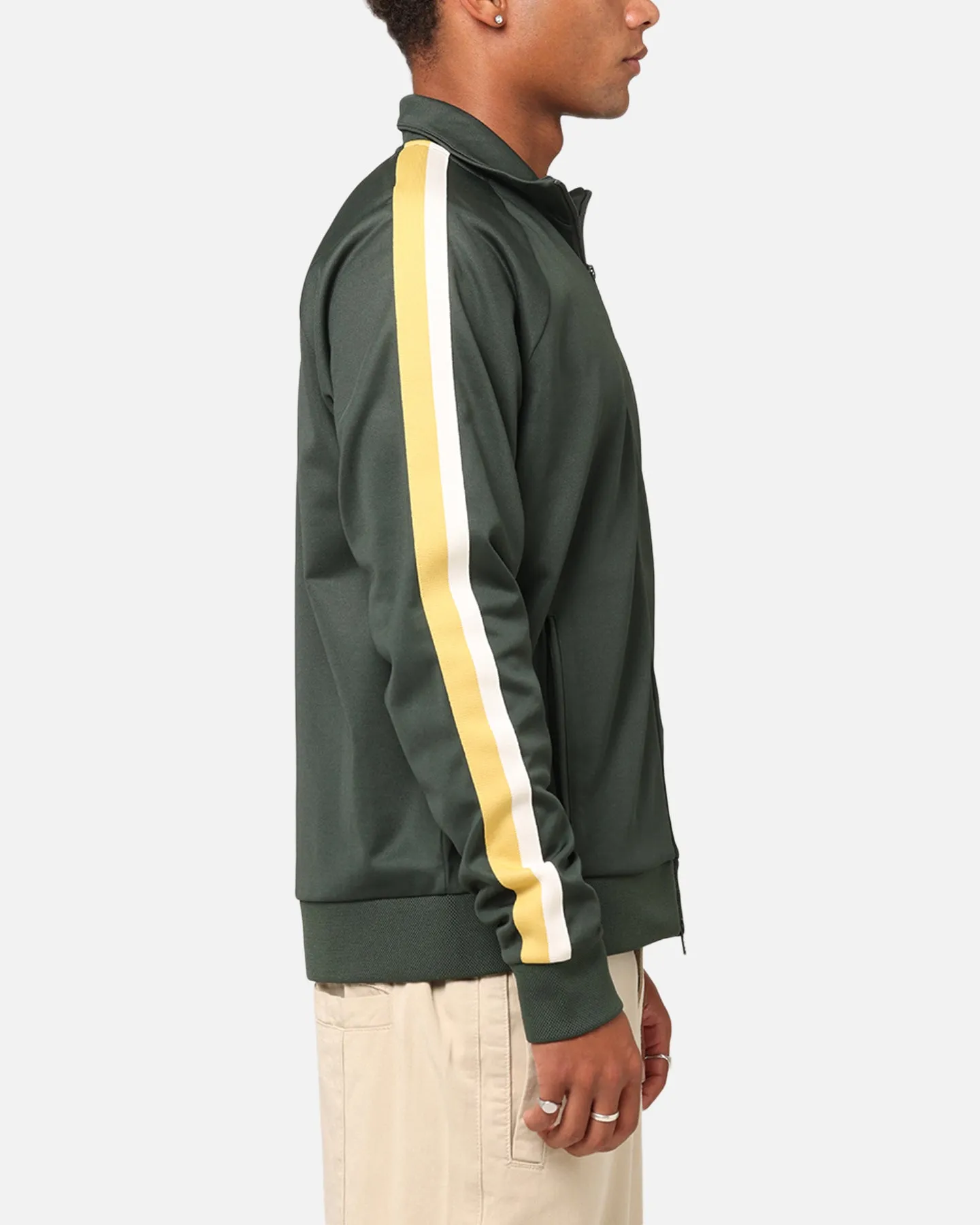 Fred Perry Two Colour Tape Track Jacket Green Empower