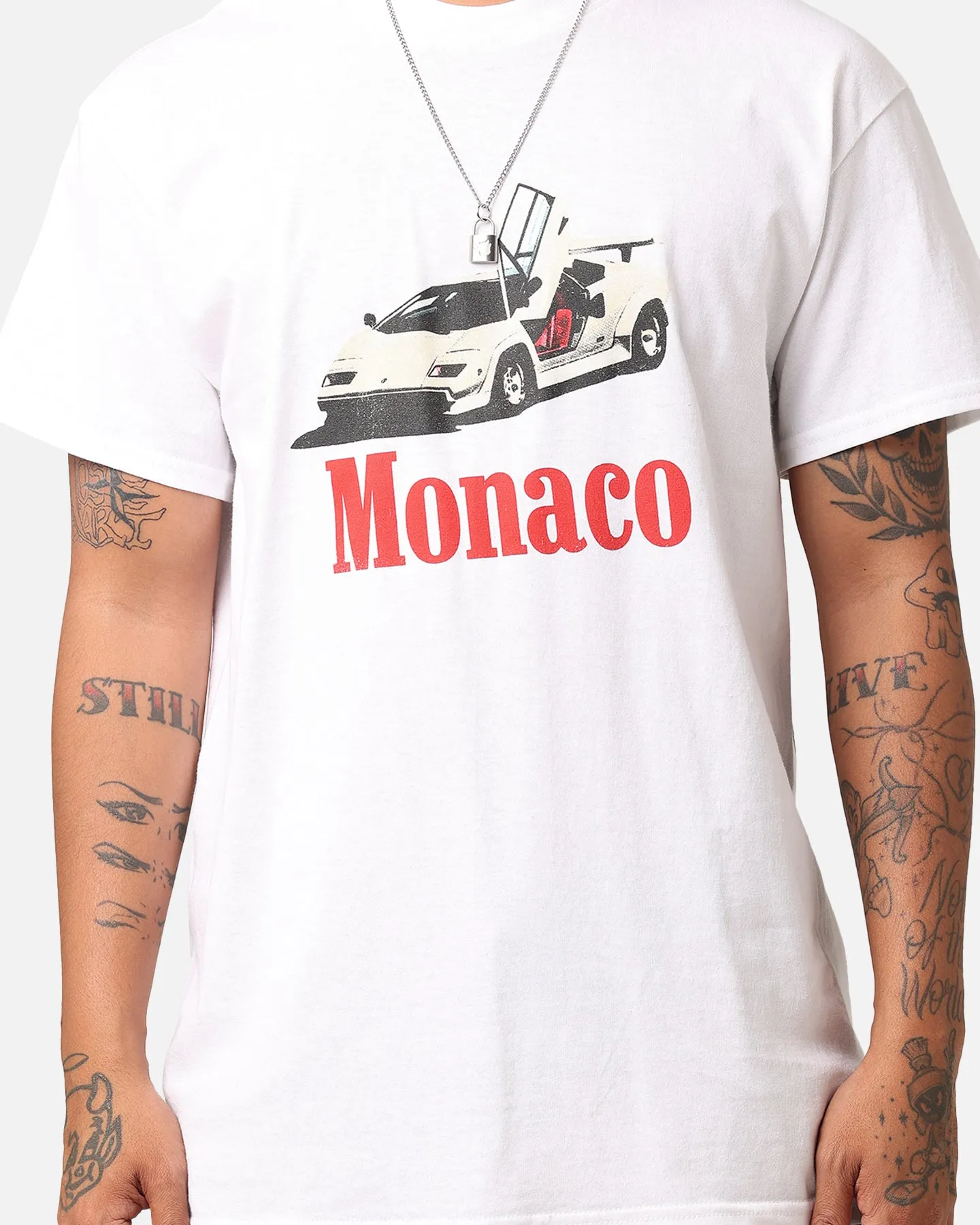 Goat Crew Monaco 1983 T-Shirt White Flatlock stitching