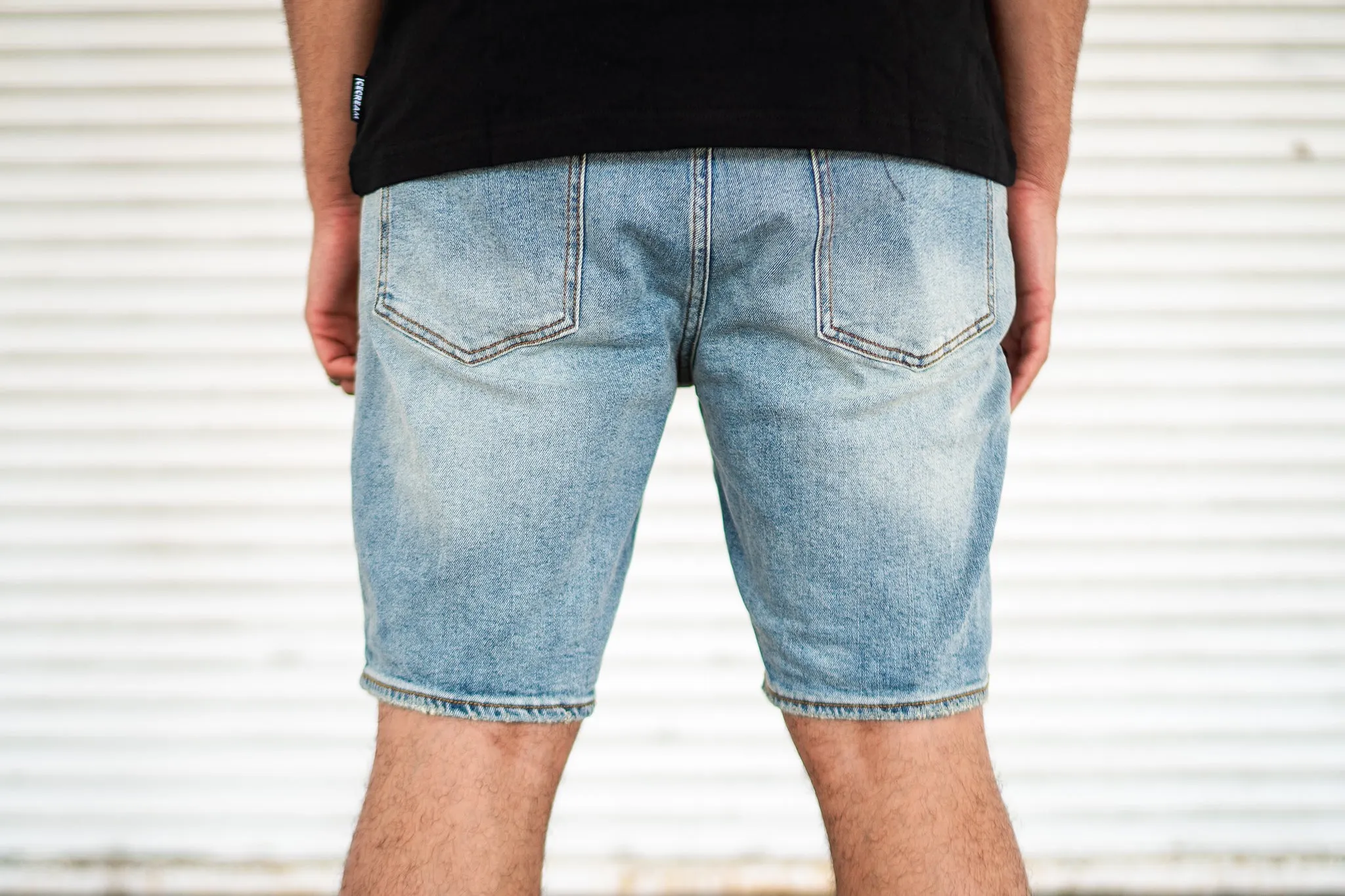 Sharp Cut Yellow Jean Shorts
