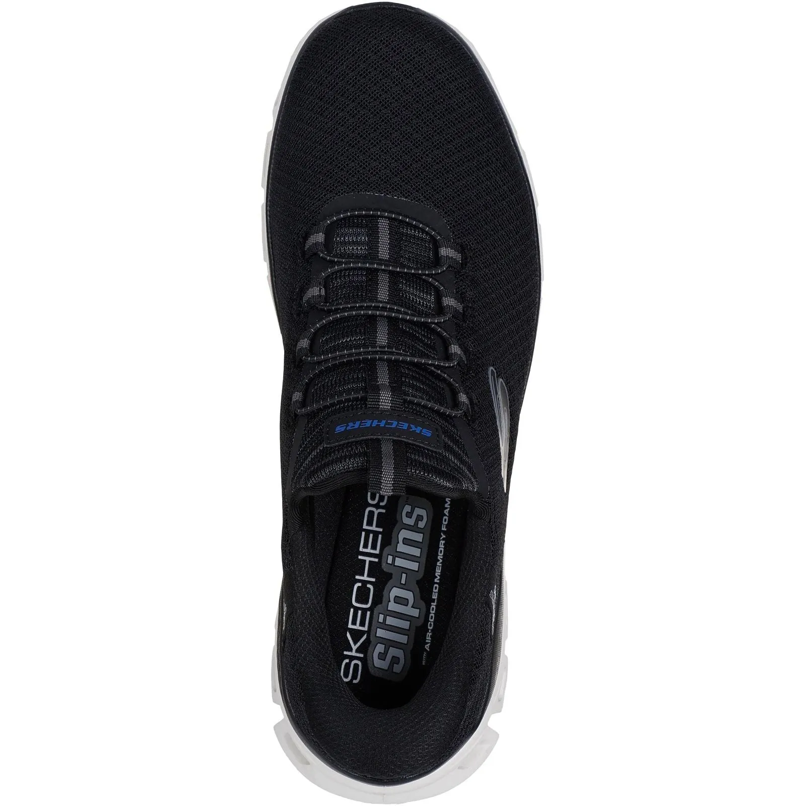 Skechers Mens Glide-Step Noxus Trainer Black Wide fit