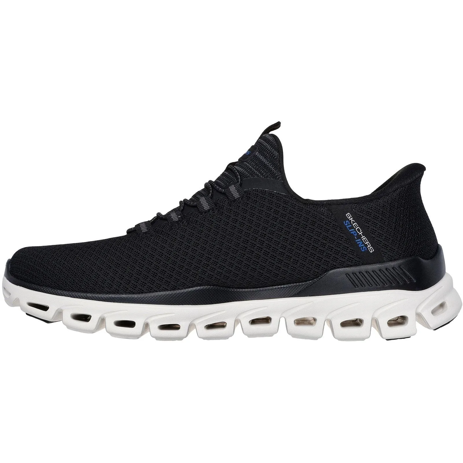Style Base Breathable Beach Walk Skechers Mens Glide-Step Noxus Trainer Black